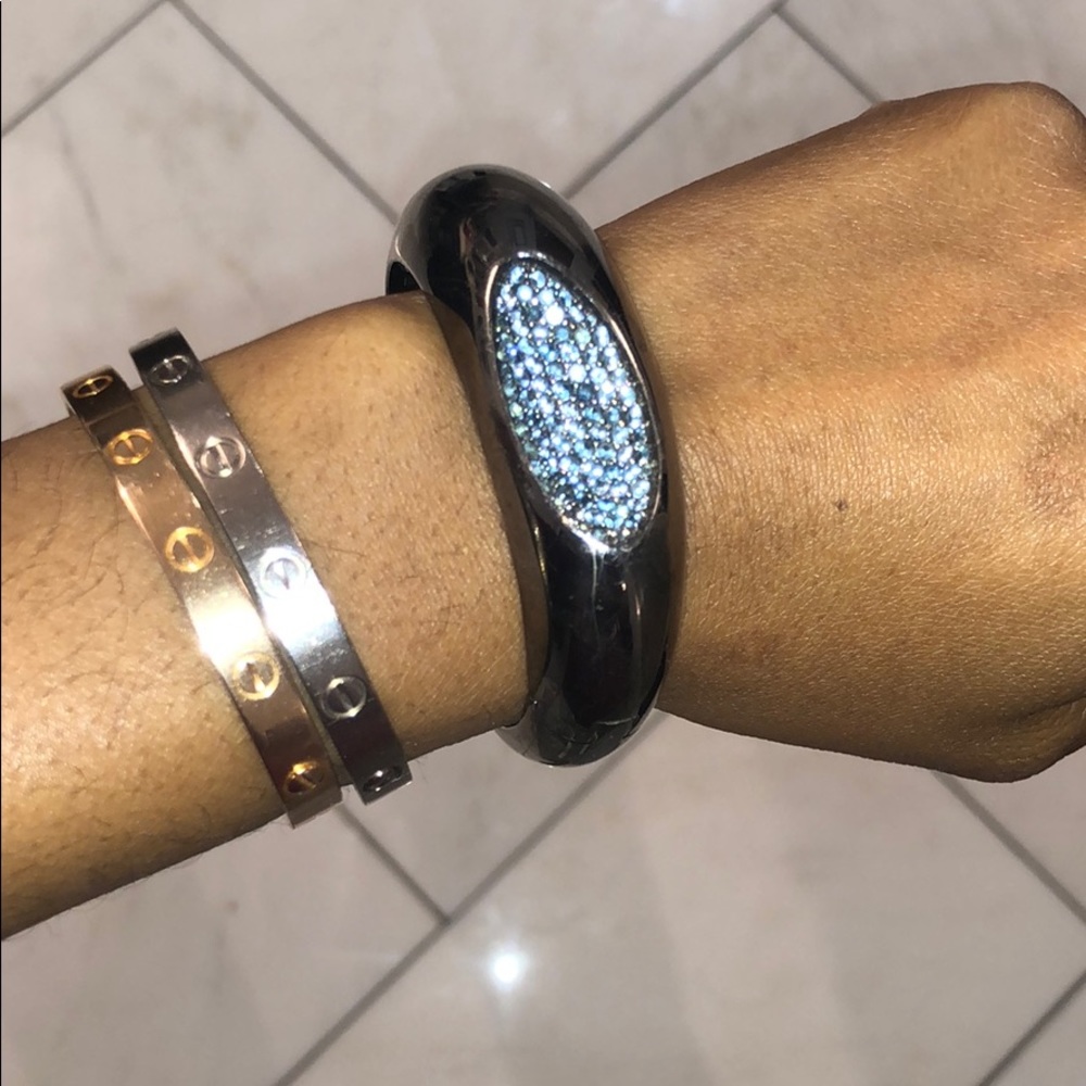 Roberto Coin Large Blue Topaz Capri Plus Bangle